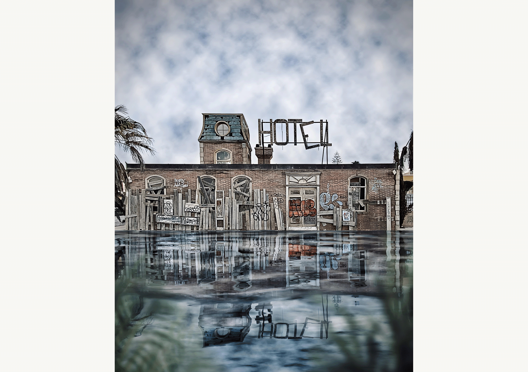 Hotel in reflection