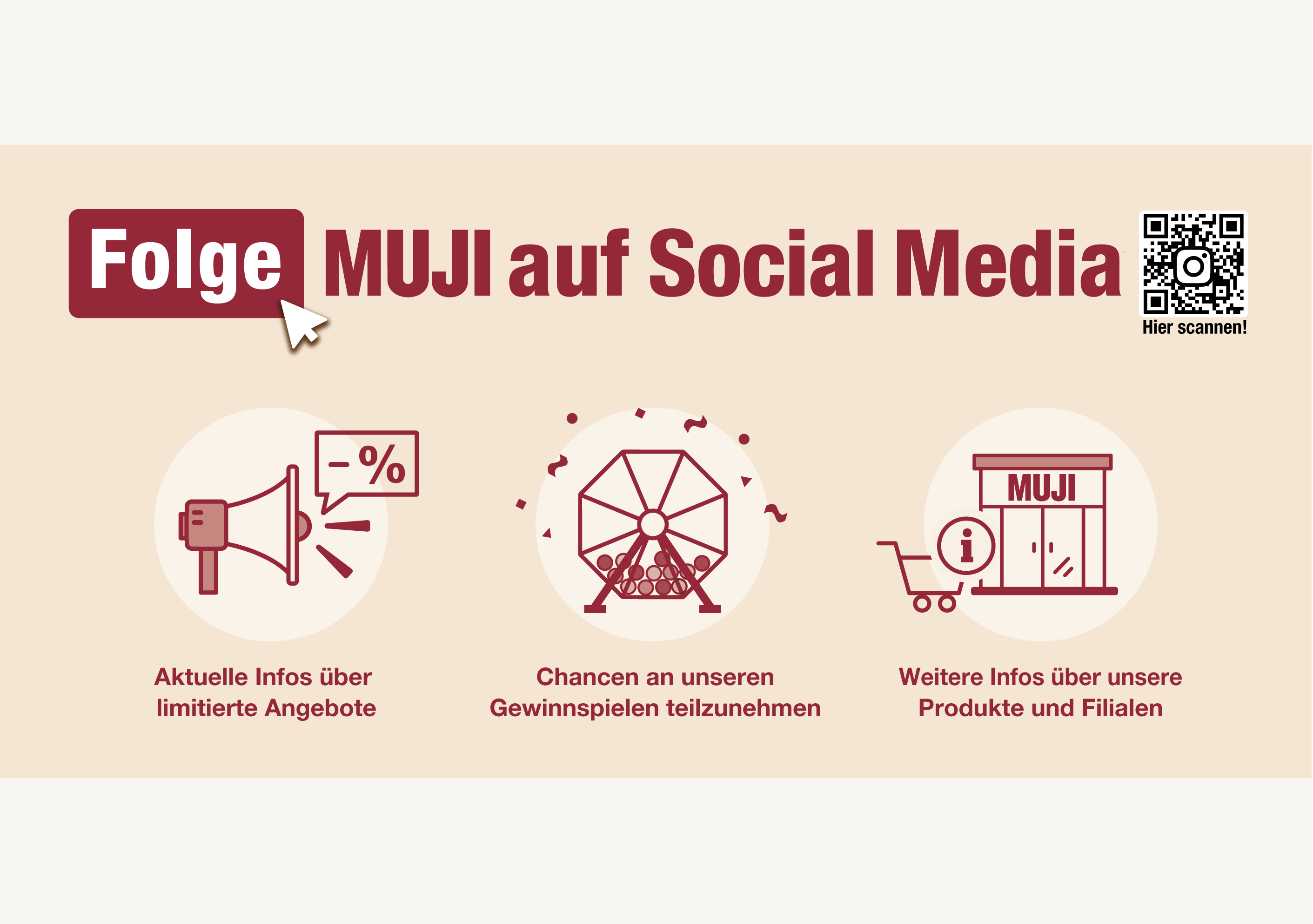 MUJI - Follow SNS Signage