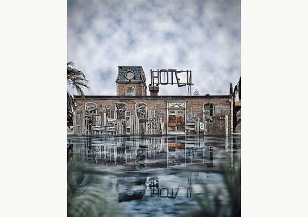 Hotel in reflection