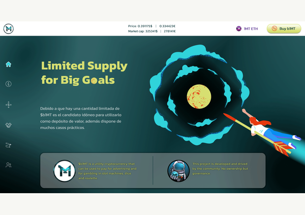 b1MT - Cryptocurrency trading platform website